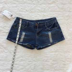 Small American Flag Denim Shorts
